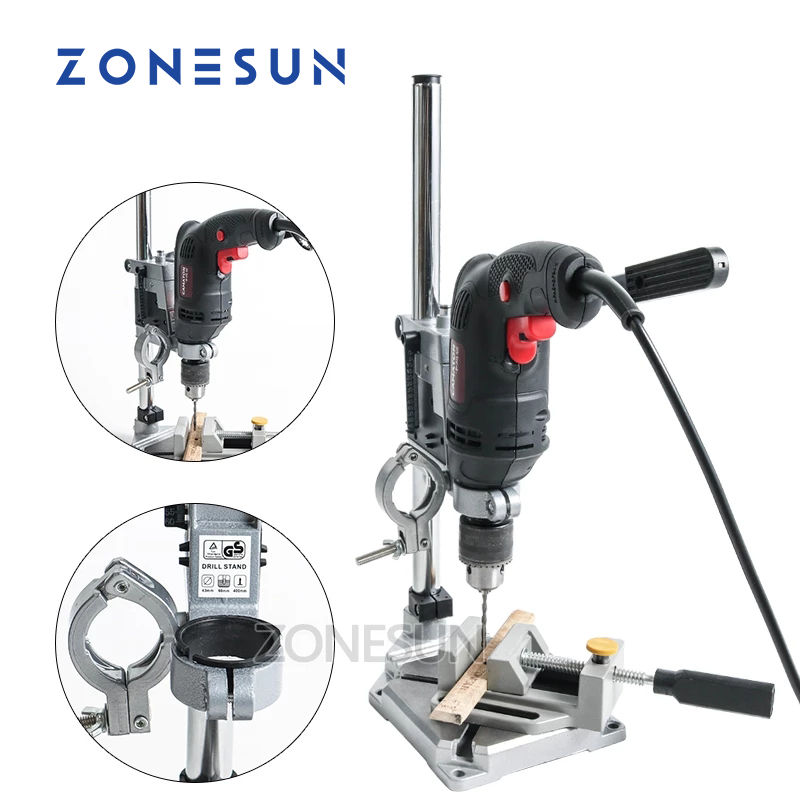 Woodworking Clamp - ZONESUN Soporte fijo para taladro eléctrico,