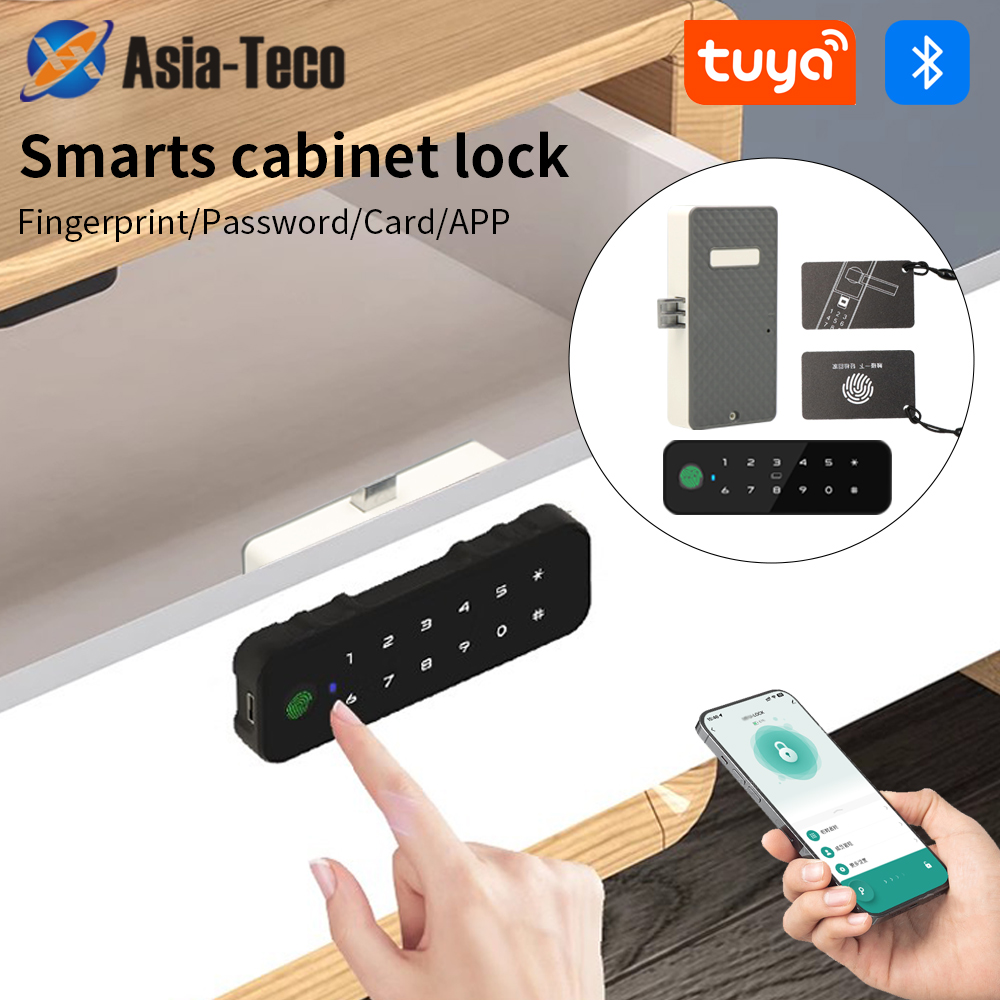 Woodworking Veneer - Tuya-armario de madera inteligente con Bluetooth,