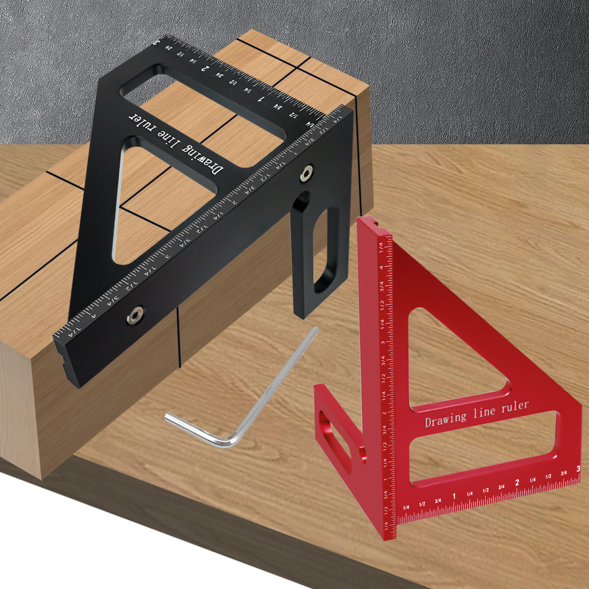 Woodworking For Engineers - Regla triangular de inglete de aluminio