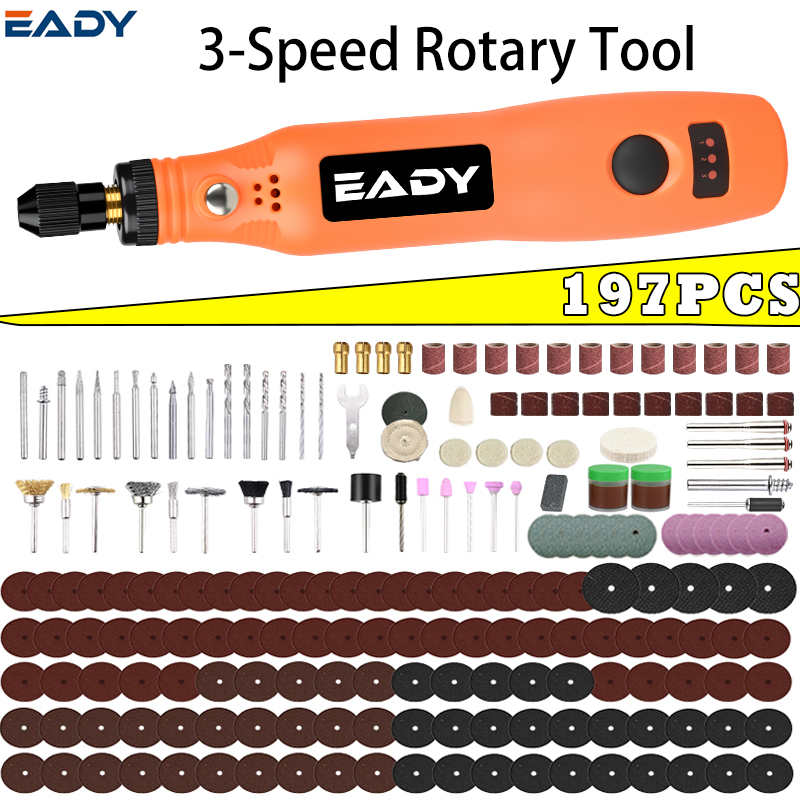 Woodworking Basics - Kit de herramientas rotatorias inalámbricas USB
