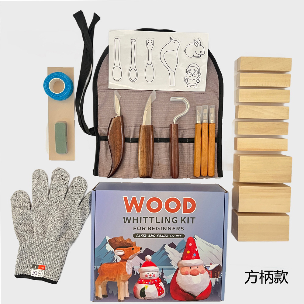 Woodworking Knife - Juego de cuchillos para tallar, caja