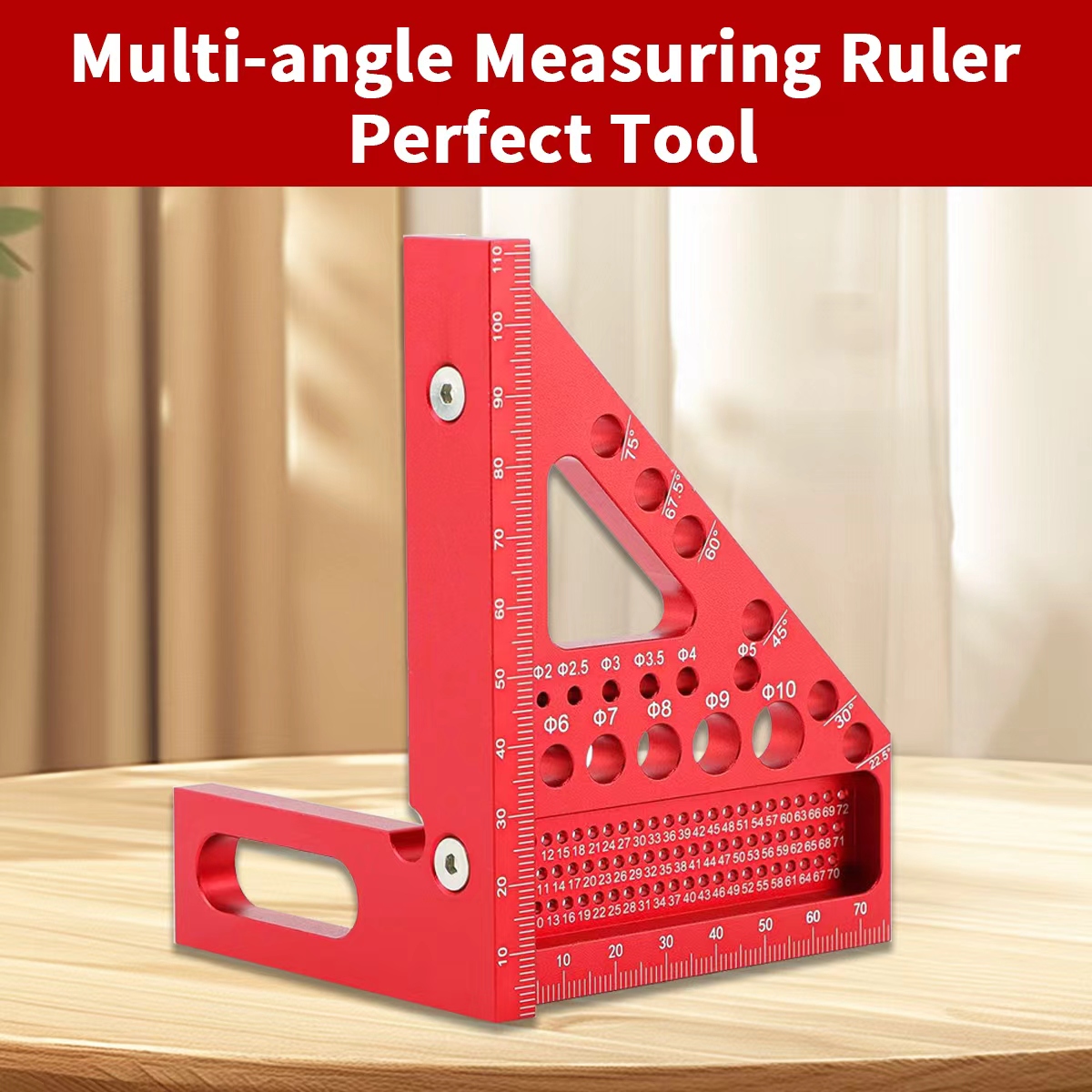 Woodworking Multi Tool - Regla Triangular Multiángulo para Trabajos en