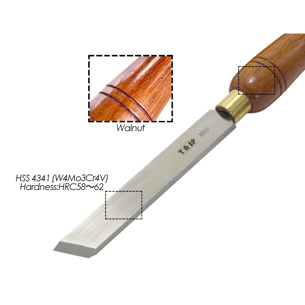 TASP HSS torno de madera cince - Skew Chisel Wood reseña y precio