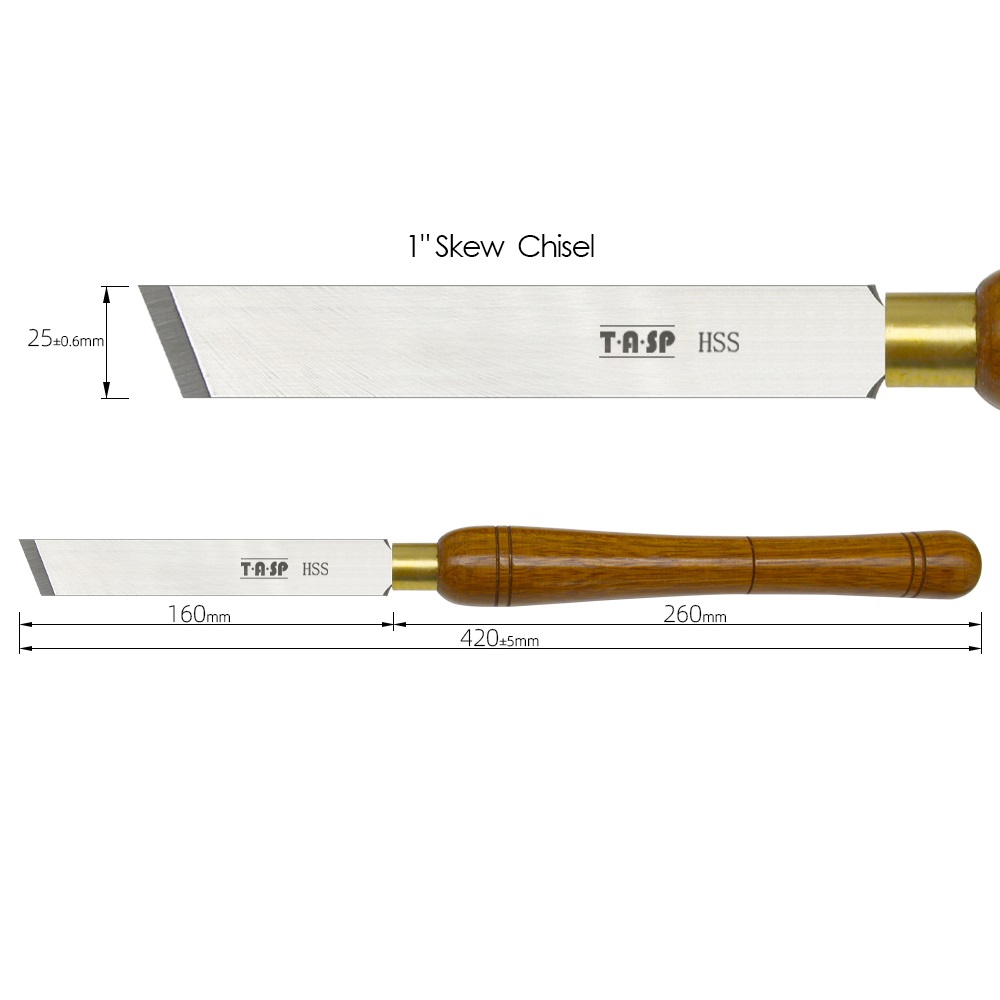 TASP HSS torno de madera cince - Skew Chisel Wood reseña y precio
