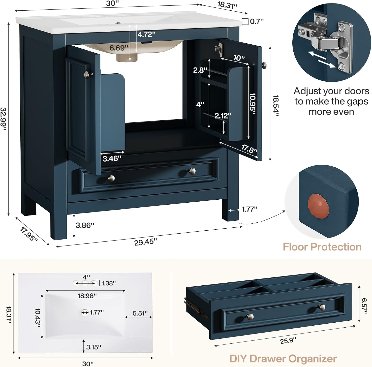 Mueble de baño independiente d - Woodworking Veneer reseña y precio